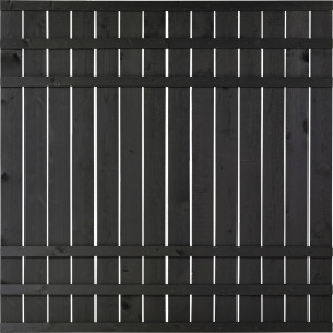 Plus Zaunelement Rustik 180 x 180 cm schwarz