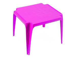 Progarden Kinder-Stapeltisch 50 x 50 cm, Höhe 44 cm, quadratisch, pink