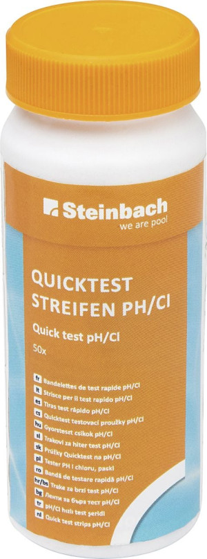 Steinbach Quicktest Streifen für pH-Wert und freies Chlor 50 Stück