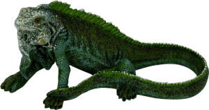 FD Dekofigur Leguan sitzend 17 x 8 cm grün