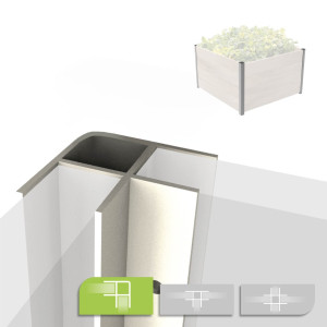 Bio Green Biogreen Aluminium Eckprofil für ErnteMAXX Hochbeet 325 mm