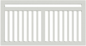 Plus Zaun Linea 150 x 80 cm RAL 9010 Weiß