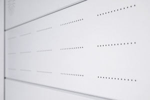 Telluria Lochblech & Haken 2121-2721 für Gerätehaus lichtgrau