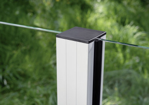 Ambiente Aluminium-Pfosten 127 cm, 68 x 68 mm, Verkehrsweiß Struktur 9016