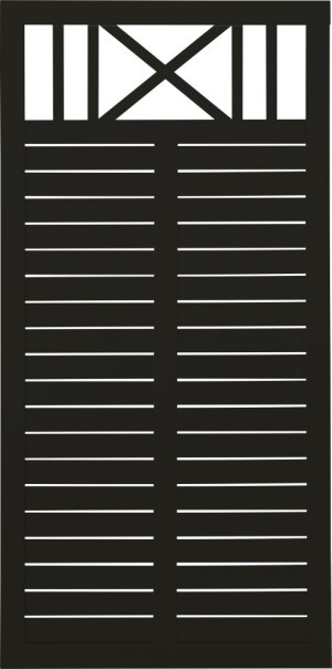 Plus Zaun Nostalgi 90 x 180 cm RAL 9005 Schwarz