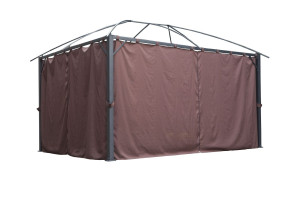 TrendLine Seitenteile Pavillon Martinique 400 x 300 cm braun 4 Stück