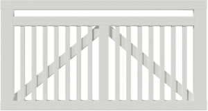 Plus Tor Linea 150 x 80 cm RAL 9010 Weiß