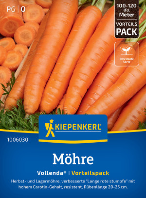 Kiepenkerl Saatgut Möhrensamen Vollenda Vorteilspackung für ca. 25 – 36 m²