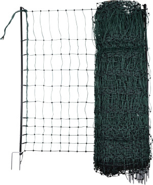 Kerbl Geflügelnetz grün LxH 25 m x 106 cm Doppelspitze ohne Strom