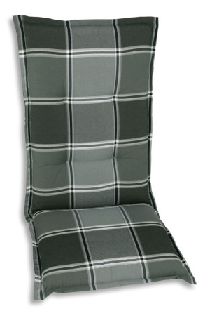 GO-DE Hochlehner-Auflage 123 x 50 x 9 cm, grau kariert