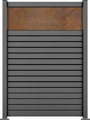Ambiente Alu-Zaun Grundset Rhombus MINI 187 x 124,2 cm grau