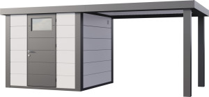 Telluria Gerätehaus Classico Open Lounge L 2424 rechts weiß 522 x 238 cm