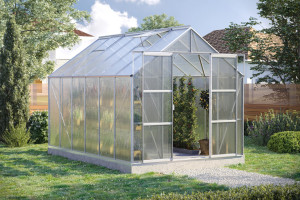 Vitavia Gewächshaus-Set Uranus 9900 HKP 6 mm alu 254 x 379 cm