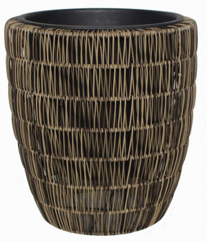 TrendLine Polyrattan Pflanztopf Ø38x42cm mit Einsatz