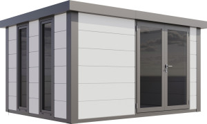 Telluria Gerätehaus Luminato 3930 weiß 388 x 298 cm
