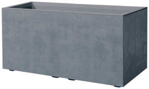 Deroma Pflanzkasten Millennium Kunststoff 78 cm aschgrau mit Ablauflöchern