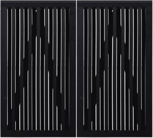 Plus Doppeltor Nagano 200 x 180 cm RAL 9005 Schwarz