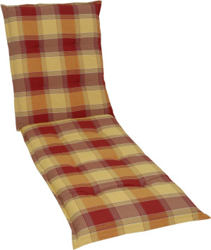 GO-DE Rollliegen-Auflage 190 x 60 x 7 cm, rot kariert