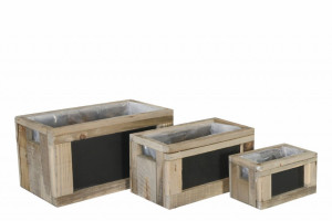 Dijk Natural Dijk Pflanzgefäß 22,5 x 12,5 x 12 cm dunkelgrau