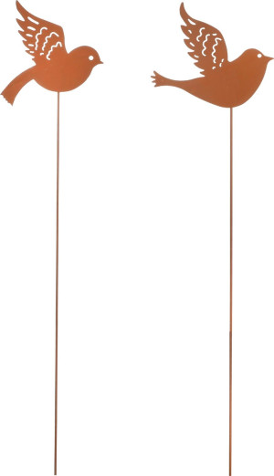 Mica Decorations Mica Gartenstecker Vogel Rost 85 cm