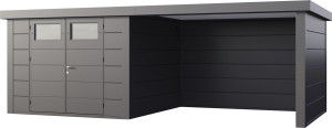 Telluria Gerätehaus Classico Lounge L 3030 rechts granitgrau 642 x 298 cm