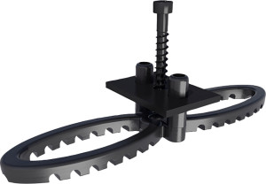 HSI Terra Deckclip mit Klemmplatte für Terrassendielen 2-12 mm inkl. Schrauben Polypropylen schwarz