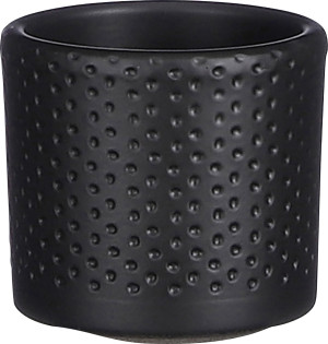 Mica Decorations Übertopf Keramik Era schwarz matt Ø 7 x 7 cm