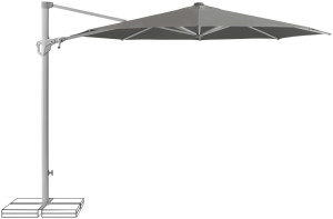 Suncomfort by Glatz Suncomfort Sonnenschirm Familyflex steingrau Ø 300 cm