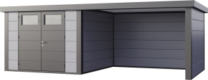 Telluria Gerätehaus Classico Lounge L 3030 rechts lichtgrau 642 x 298 cm