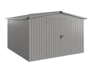 EcoStar Metallgerätehaus Euroline ESD14 aluminiumgrau 310 x 310 cm 2-flg.
