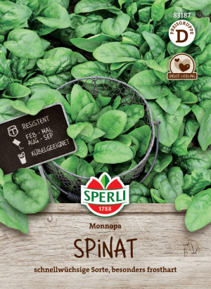 Sperli Saatgut Spinat Monnopa für bis zu 12-14 lfd. Meter