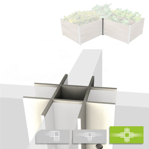 Bio Green Biogreen Aluminium Kreuzprofil für ErnteMAXX Hochbeet 625 mm