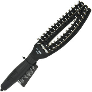 Olivia Garden Finger Brush Combo Small, szczotka do rozczesywania z włosiem dzika Black | Czarna
