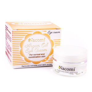 Nacomi Argan Oil Eye Cream - krem arganowy pod oczy cera normalna i tłusta, 15ml