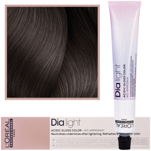 Loreal Dia Light - profesjonalna trwała farba do włosów, 50ml 7.12 Blond Popielato-Opalizujący