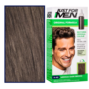 Just For Men - odsiwiacz do włosów dla mężczyzn, 66 ml H40 |  Ciemny Średni Brązowy