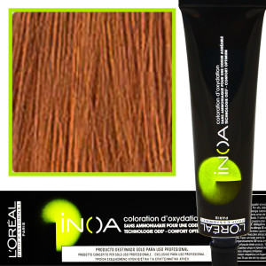 Loreal Professionnel Inoa - farba do włosów bez amoniaku z dodatkową ochroną włosa, 60ml 7.4 Blond Miedziany