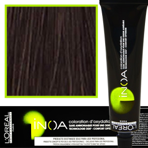 Loreal Professionnel Inoa - farba do włosów bez amoniaku z dodatkową ochroną włosa, 60ml 5.18 Jasny Popielaty Brąz Mokka