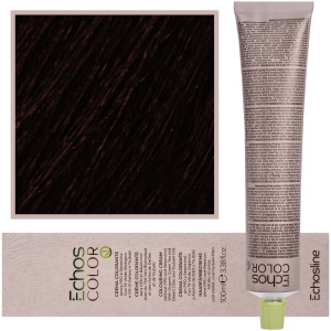 Echosline Echos Color Colouring Cream - wegańska farba do włosów, 100ml 4,72 | Ciepły Brązowy Średni Kasztan