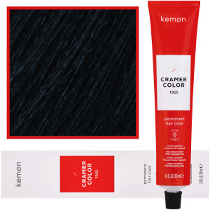 Kemon Cramer Color - kremowa farba do włosów z olejem kokosowym, 100ml 2,11 | Niebieska Czerń