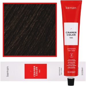Kemon Cramer Color - kremowa farba do włosów z olejem kokosowym, 100ml 5,08 | Jasny Nordycki Naturalny Brąz