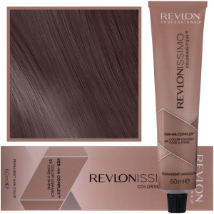 Revlon Revlonissimo Colorsmetique High Coverage - profesjonalna farba do siwych włosów, 60ml HC 4,25 | Średni Opalizujący Mahoniowy Brąz