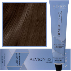 Revlon Revlonissimo Colorsmetique High Coverage - profesjonalna farba do siwych włosów, 60ml HC 5,13 | Jasny Popielaty Złoty Brąz