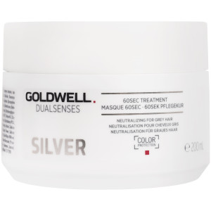 Goldwell Dualsenses Silver 60sec Treatment - maska do włosów siwych i blond, 200ml