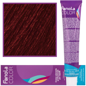 Fanola Crema Color farba - profesjonalny krem koloryzujący, 100 ml 6.66 | Ciemny Blond Czerwony Intensywnie