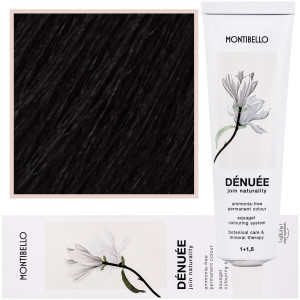 Montibello Denuee - naturalna wegańska farba do włosów bez amoniaku, 60ml 1 | Czarny
