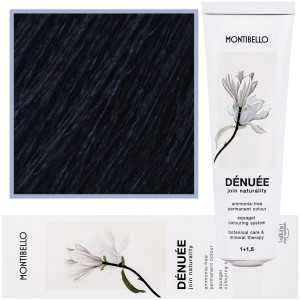 Montibello Denuee - naturalna wegańska farba do włosów bez amoniaku, 60ml 1,1 | Niebiesko-Czarny