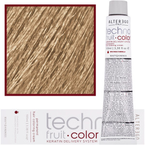 Alter Ego Technofruit Color - farba z keratyną do trwałej koloryzacji włosów, 100ml 10/0 | Platynowy Blond
