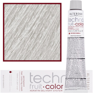 Alter Ego Technofruit Color - farba z keratyną do trwałej koloryzacji włosów, 100ml 10/1 | Platynowy Blond Popielaty