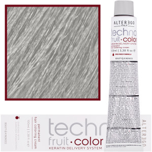 Alter Ego Technofruit Color - farba z keratyną do trwałej koloryzacji włosów, 100ml 10/11 | Platynowy Blond Intensywnie Popielaty
